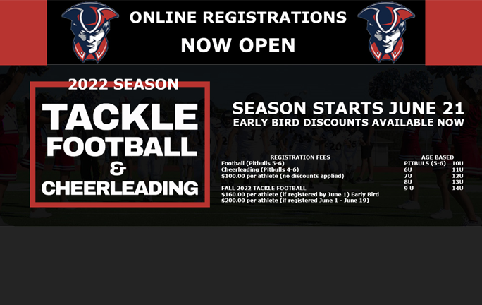 Registration for Cheer & Football